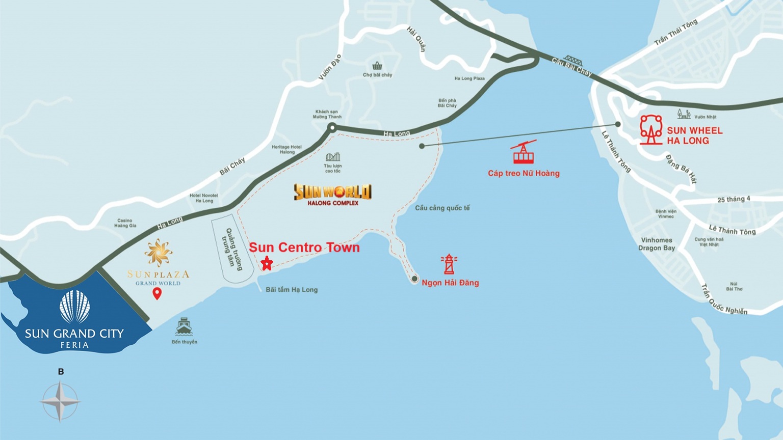 vị trí dự án Sun Festo Town hạ long