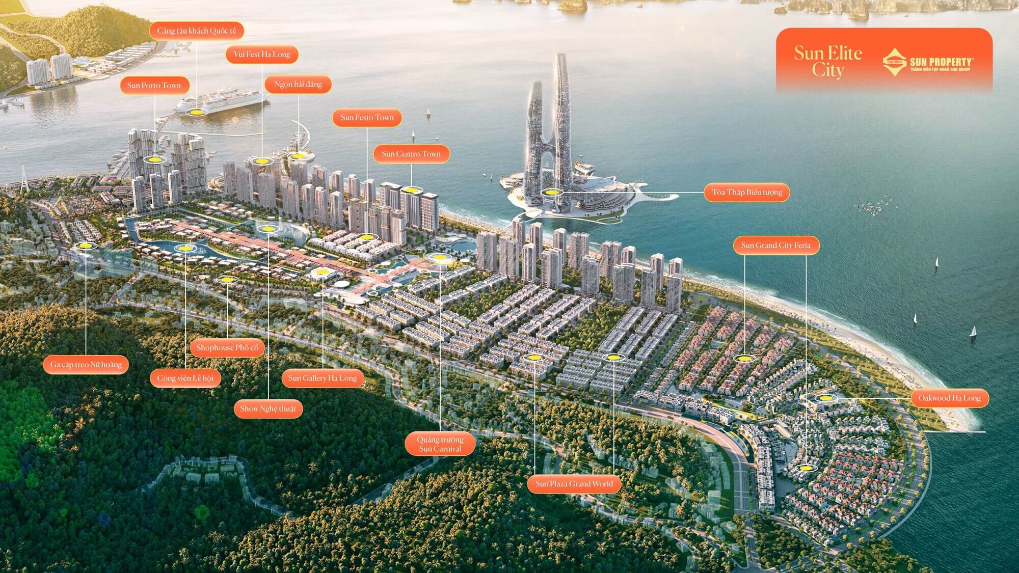 vị trí dự án sun festo town hạ long